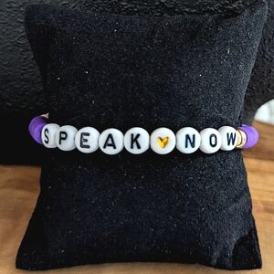 Taylor Swift Friendship Bracelet Speak Now Vinyl Stretchable Stackable Swiftie